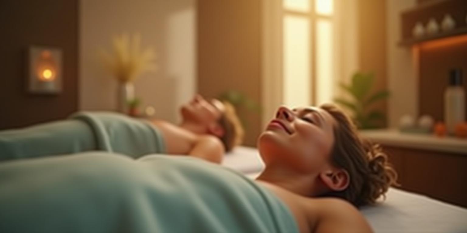 Ambiance de relaxation lors d'une séance de massage à Lyon